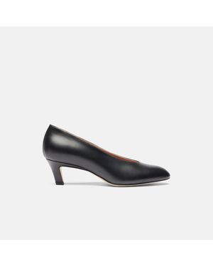 SCAROSSO Deva Black Court Shoes