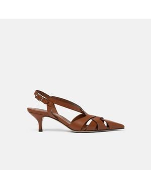 SCAROSSO High Heel Sandals - Brown