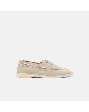 SCAROSSO Lio Sand Suede - White