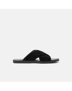 SCAROSSO Ettore Suede Woven - Black
