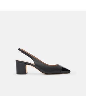 SCAROSSO Miranda Black Court Shoes