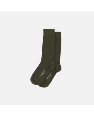 SCAROSSO Khaki Cotton Socks - Green