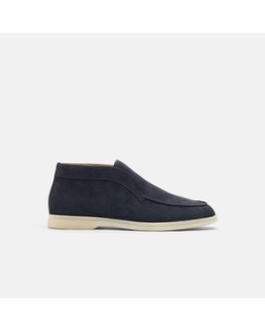 SCAROSSO Leonarda Blue Suede Boots