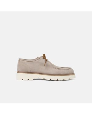 SCAROSSO Damiano Light Sand Suede - White
