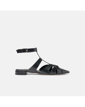 SCAROSSO Ballerina Shoes - Black