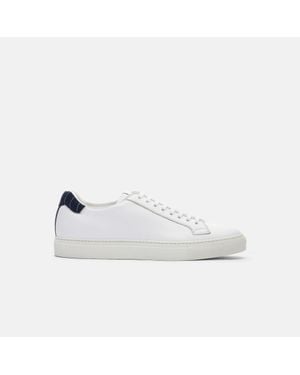 SCAROSSO Pinstripe White Trainers
