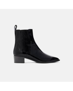 SCAROSSO Olivia Black Patent Boots