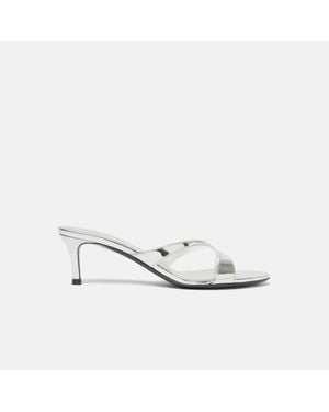 SCAROSSO Heeled Mules - White