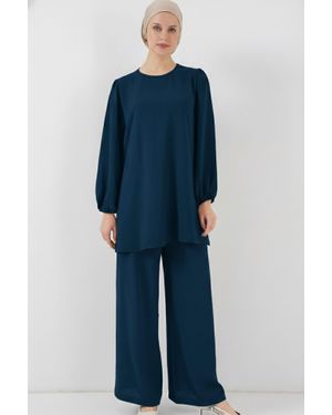 Bigdart Tunika & Weite Hosen Zweiteiliges Set - Blau