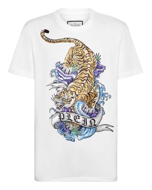 Philipp Plein T-Shirt Tattoo - Weiß