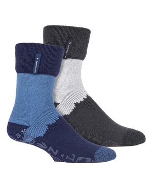 Heat Holders 2 Paar Herren Thermo Bett-Socken - Blau