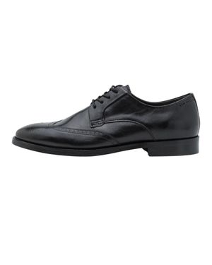 Ted Baker Hackney Wing Toe Brogue Details Schwarze Schuhe