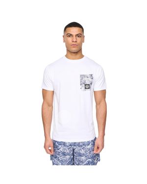 Henleys "Henwave" T-Shirt Für Herren (Aufgehelltes) - Weiß