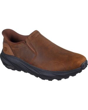 Skechers Conner Rayne Herren Mokassins Aus Dunkelbraunem Leder