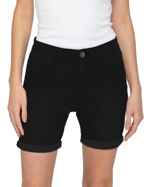 Enzo Skinny Denim Shorts - Schwarz