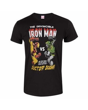 Marvel "Iron Vs Doom" T-Shirt Für Herren/Damen - Schwarz