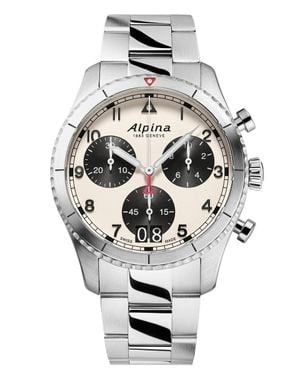 Alpina Startimer Pilot Herren Silberuhr Al-372Wb4S26B - Grau