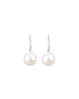 Bibei Damen Ohrringe Weiße Perle Katalanischer Verschluss 925 Sterlingsilber Bipe040