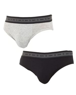 DIM Pack-2 Slips Grün Bio Atmungsaktives Gewebe D0A6D Mann - Grau