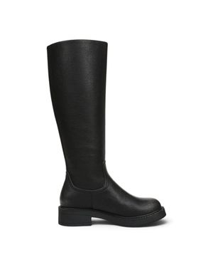 Blowfish Damen Hohe Reitstiefel Aus Schwarzem Kunstleder