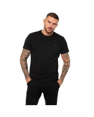 Enzo Herren T-Shirt Mit Rundhalsausschnitt - Schwarz
