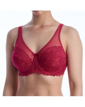 DIM Generous 008H4 Damen Micro-Tüll-Bh Mit Unterwire - Rot