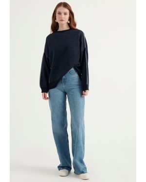 Herita Pullover Mit Streifendetail - Blau