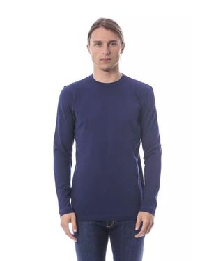 Verri Langarm Crew-Neck T-Shirt Klassischer Stil - Blau