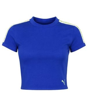 PUMA X Rihanna Fenty Damen Blaues Crop Top