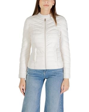 Guess Langarmjacke Mit Reissverschluss Und Fronttaschen - Weiß