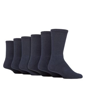 SOCKSHOP TORE 6Er-Pack Herren Crew-Sportsocken Aus Weicher Baumwolle - Blau