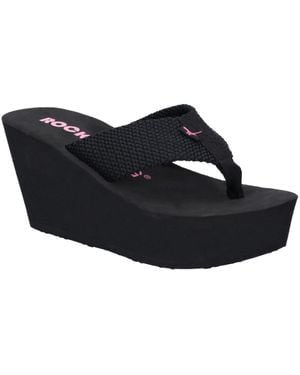 Rocket Dog Sandales Compensées Diver Pour Femme En Noir - Schwarz