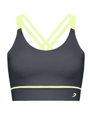 BOXRAW Valerie Damen-Sport-Bh, Anthrazit - Blau
