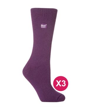 Heat Holders 3Er-Pack Multipack Damen Isolierte Thermo-Socken Für Den Winter - Lila
