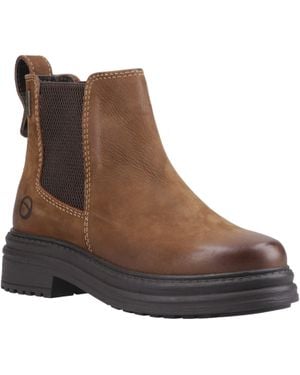 Cotswold Aldworth Leder Damen Tan Absatz-Stiefeletten - Braun