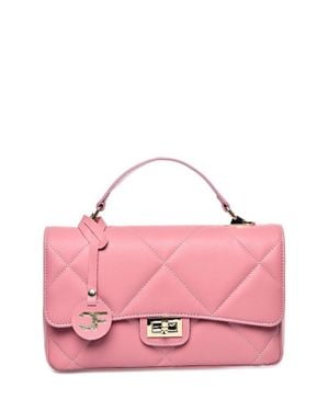 Carla Ferreri Rindsledertasche - Pink
