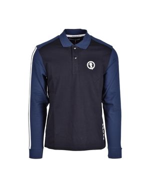 Bikkembergs Langarm-Poloshirt Mit Farbblockierung - Blau