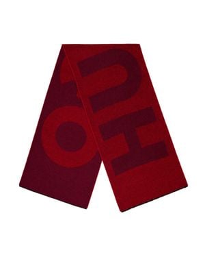 HUGO Schal, Logo, Mittelschwer - Rot