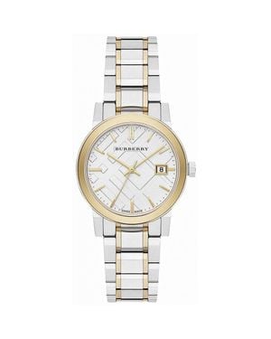 Burberry Bu9115 Damen Zwei-Ton The City Uhr - Mettallic