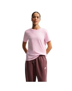 Nike "Club" T-Shirt Für Damen (Schaum) - Rot