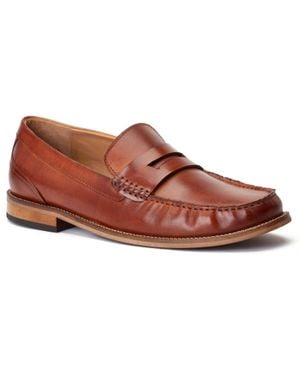 Base London Garfield Herren Mokassins Aus Gebranntem Tan-Leder - Braun