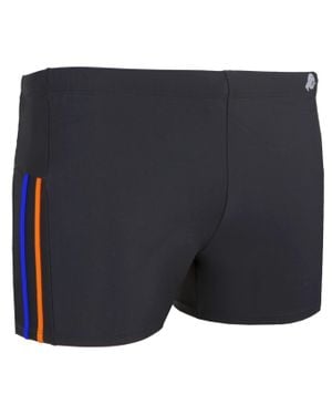 GUGGEN Mountain Herren Badehose Eng Anliegend Gestreift Boxerbadehose - Blau