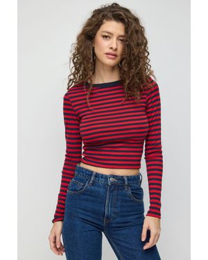 No Matter What Gestreiftes Basic-Shirt - Rot