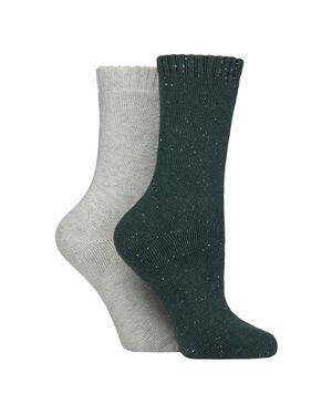 Glenmuir 2 Paar Damen Thermo-Stiefelsocken - Grün