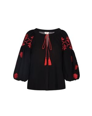 Usha Bluse Damen - Schwarz