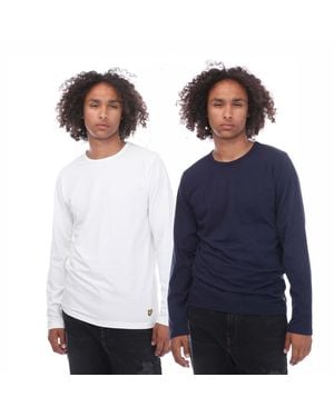 Lyle & Scott "Kane" T-Shirt Für Herren(2Er-Pack) Langärmlig /Marineblau)