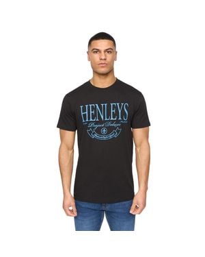 Henleys "Henbank" T-Shirt Für Herren - Schwarz