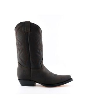 Grinders Braune Cowboy-Lederstiefel Für Herren Von – Louisiana - Schwarz