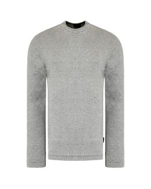 Ted Baker Staylay Herren Grauer Strukturierter Pullover
