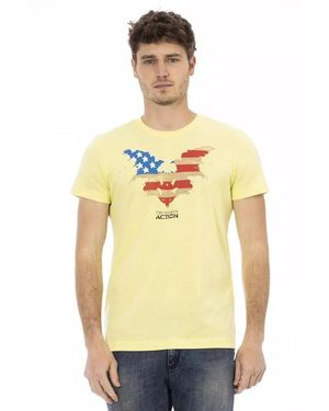 TRUSSARDI ACTION Adler Grafik T-Shirt Mit Kurzem Arm Und Rundhalsausschnitt - Gelb